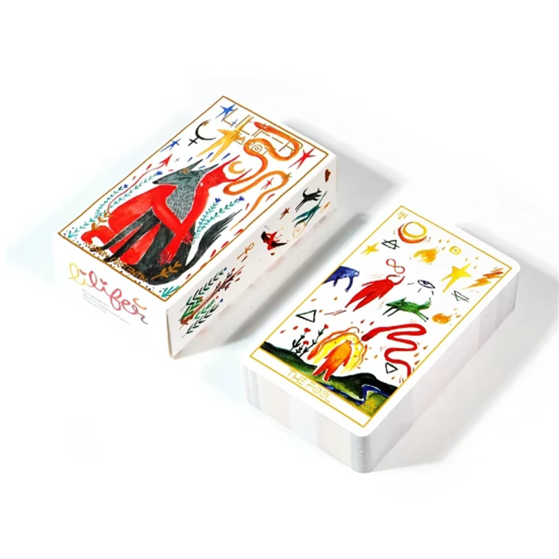 Lilifer Tarot 10.3*6 Cm 78 Cps Illustration Was Intuitively Painted By Hand with Watercolors Based on Rider Waite System - view 3