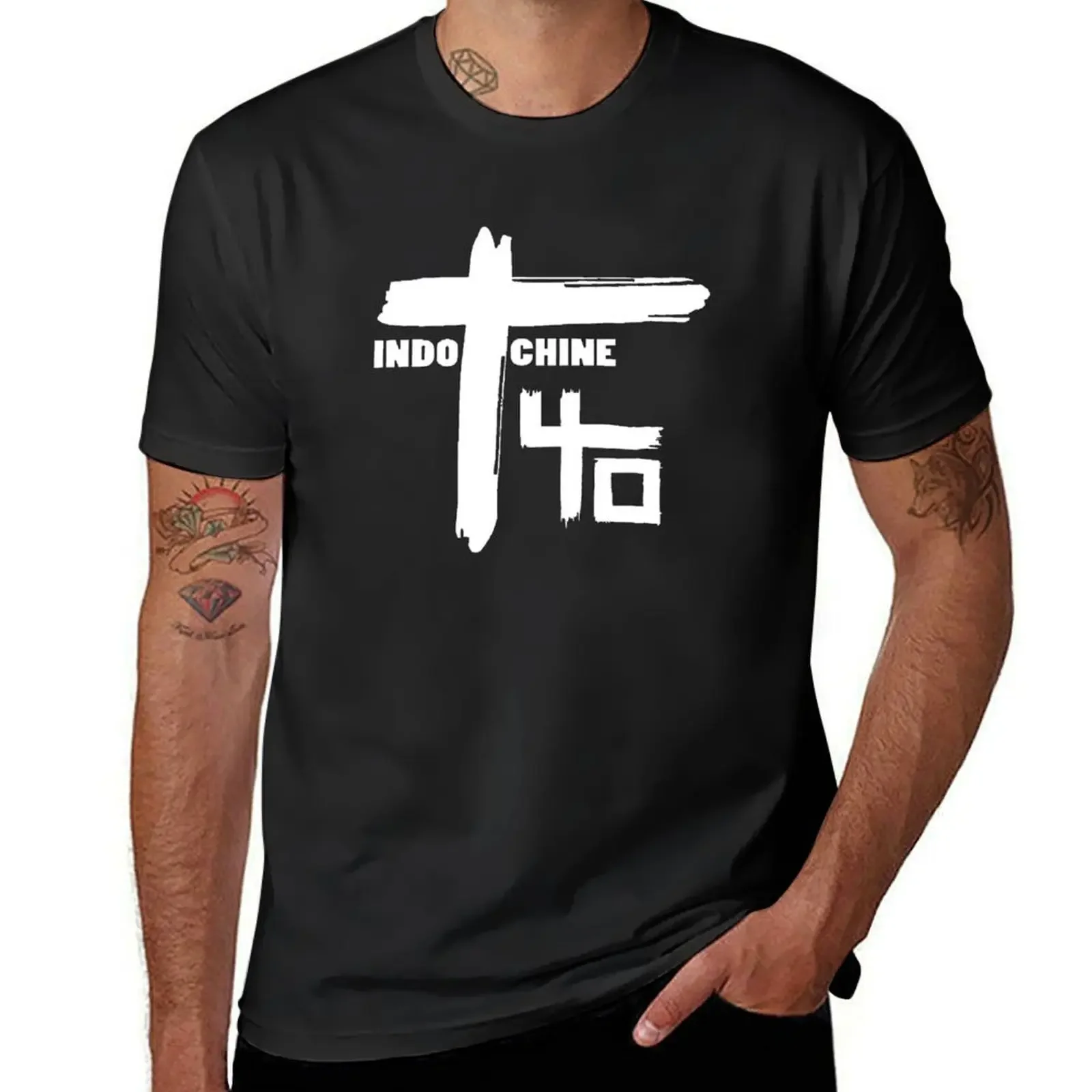 Best of Indochine band logo1 exselna Genres: Rock, ?new wave T-Shirt graphics graphic tee shirt t shirt men