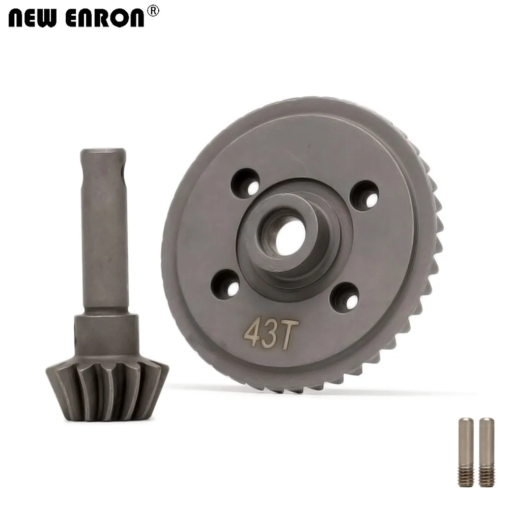 NEW ENRON Steel Heavy Duty Bevel Helical Pinion Gear Set 43T&13T AX30392 For RC All 1/10 Axial Racing Trucks SCX10 Yeti Wraith