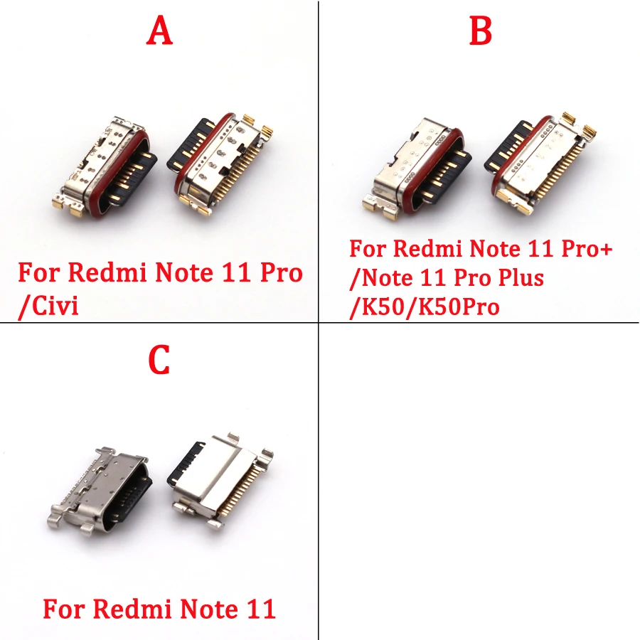 

10-50Pcs USB Charging Charger Dock Connector Port Plug Jack For Xiaomi Redmi Note11 Note 11 Pro + Mi Civi Plus Hongmi K50 K50Pro