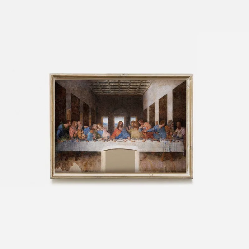 Retro Famous Leonardo Da Vinci Gallery Mona Lisa The Last Supper Art Poster Canvas Painting Wall Prints Picture Room Home Decor