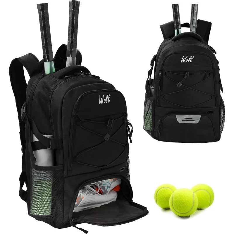 

Tennis Backpack Tennis Bag for Men Women, Large Tennis Racket Bag with Ventilated Shoe Compartment Holds 2 Rackets,Badminton