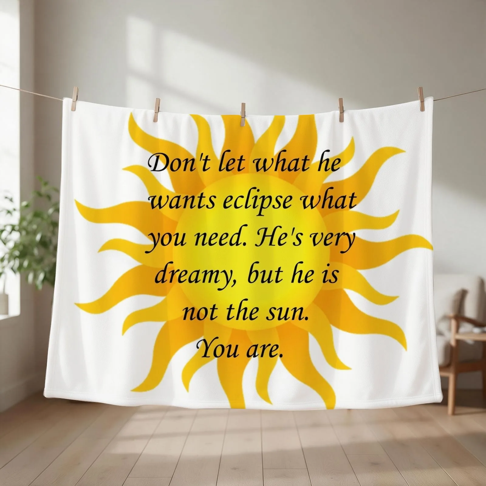 Copy of Grey's Cristina Quote 2 With Sun Throw Blanket couch cozy soft plush fuzzy picnic outdoor blanket
