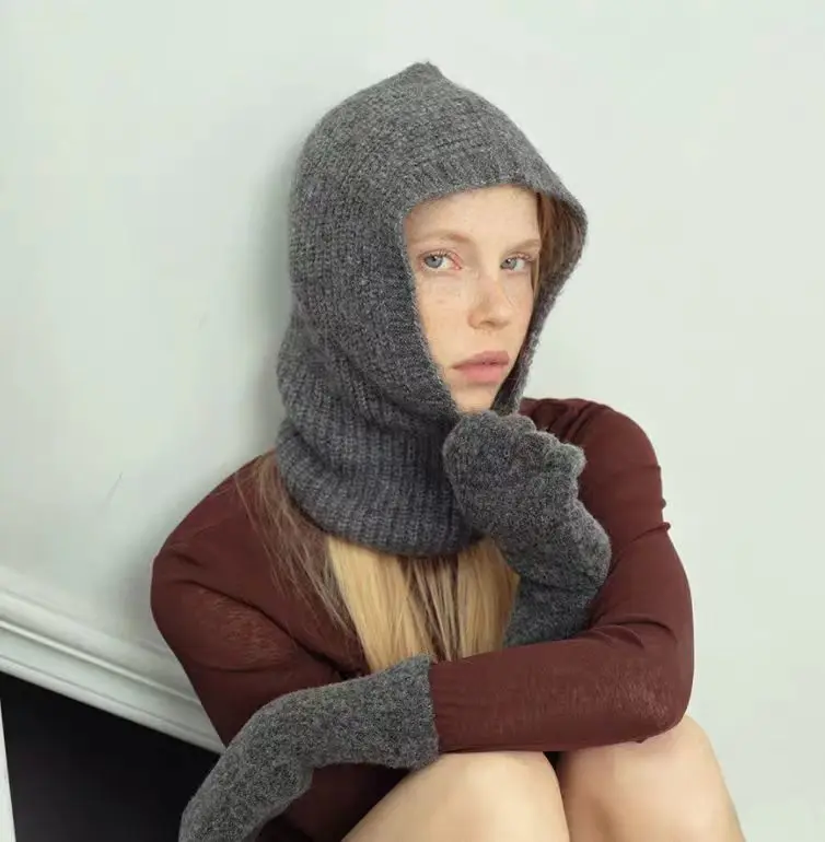 Luxury Cashmere & Alpaca Balaclava Women's Winter Face Mask & Beanie for Extreme Cold 2