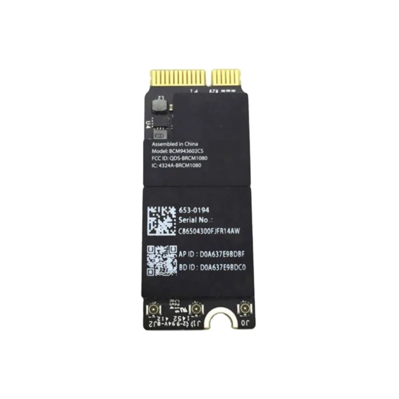 Genuine Wireless WiFi Card 4.0 BCM94360CS BCM943602CS for MacBook Pro A1398 A1502 2012 2013 2014 2015 year