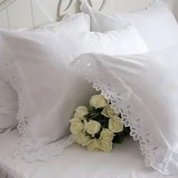 1 Piece European White Pillow Case Pillow Covers Decorative 100% Cotton Comfortable Pillow Sham Pillowcase Bedding Accessory