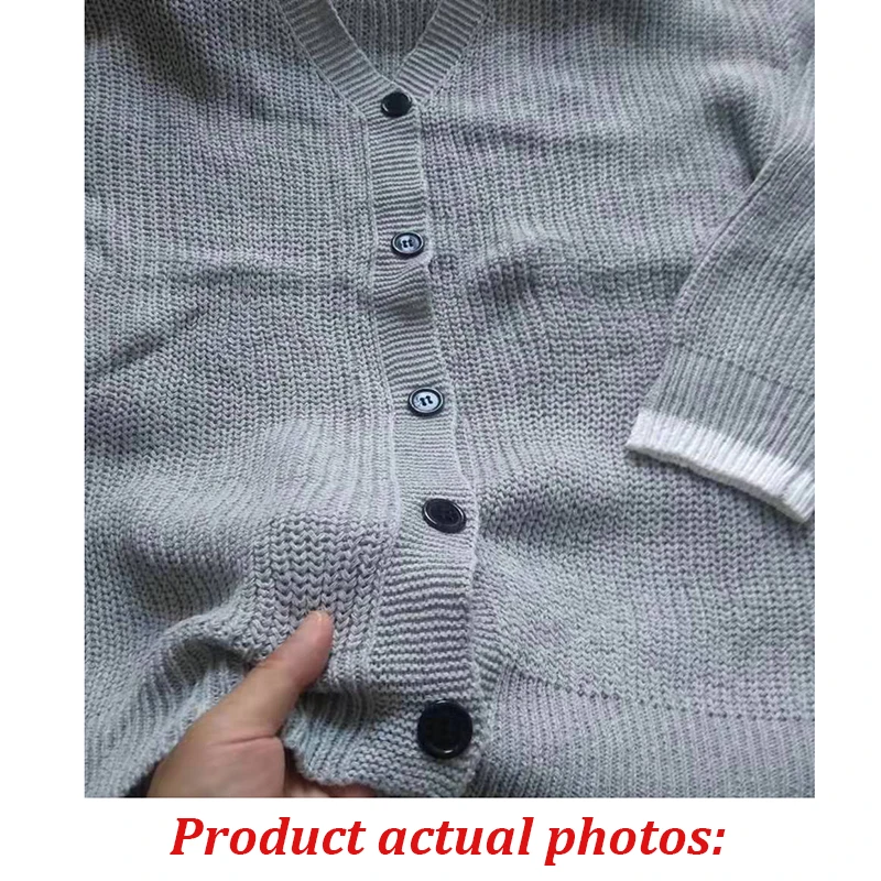 Sweater Cardigan Men 2021 Autumn Casual Wild V-neck Sweater Coats Loose Streetwear Single-breasted Tops Chaqueta De Los Hombres
