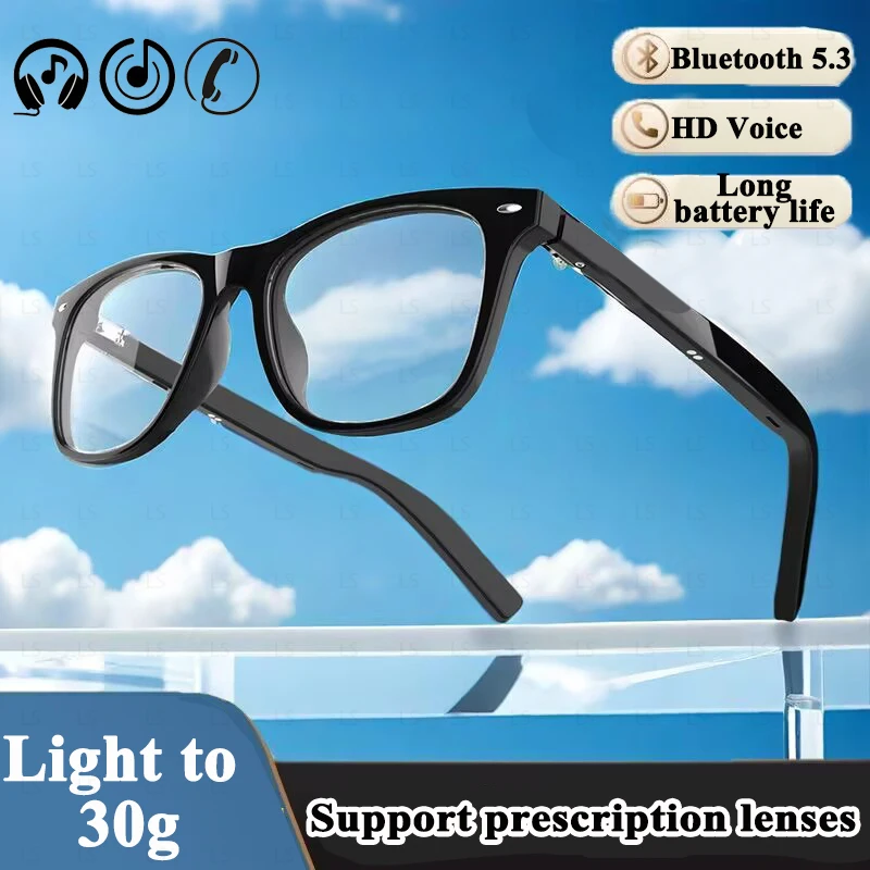 

Smart Glasses Wireless Bluetooth Sunglasses Built-in Microphone Speakers Touch & Voice Assistant Compatible Glass for Men Women