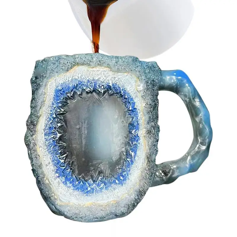 

Creative Coffee Mugs Simulation Mineral Crystal Resin Coffee Cups Drinkware Tea Cup Home Office Coffee Cups Party Juice Cups