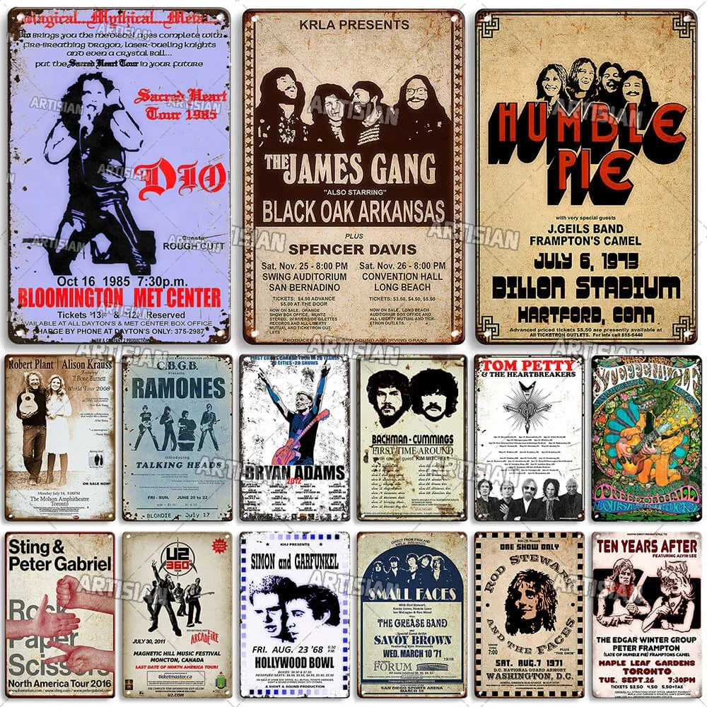 لافتة قصدير معدنية لموسيقى الروك الكلاسيكية الفنية ، المنزل ، البار ، ديكور الجدار ، لوحة مجوية ، مقهى ، فن اللافتات المعدنية ، ديكور صناعي #1