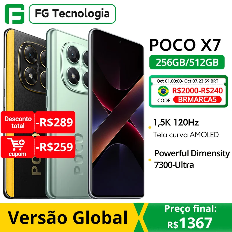 Global Version POCO X7 Smartphone Dimensity 7300-Ultra 6.67