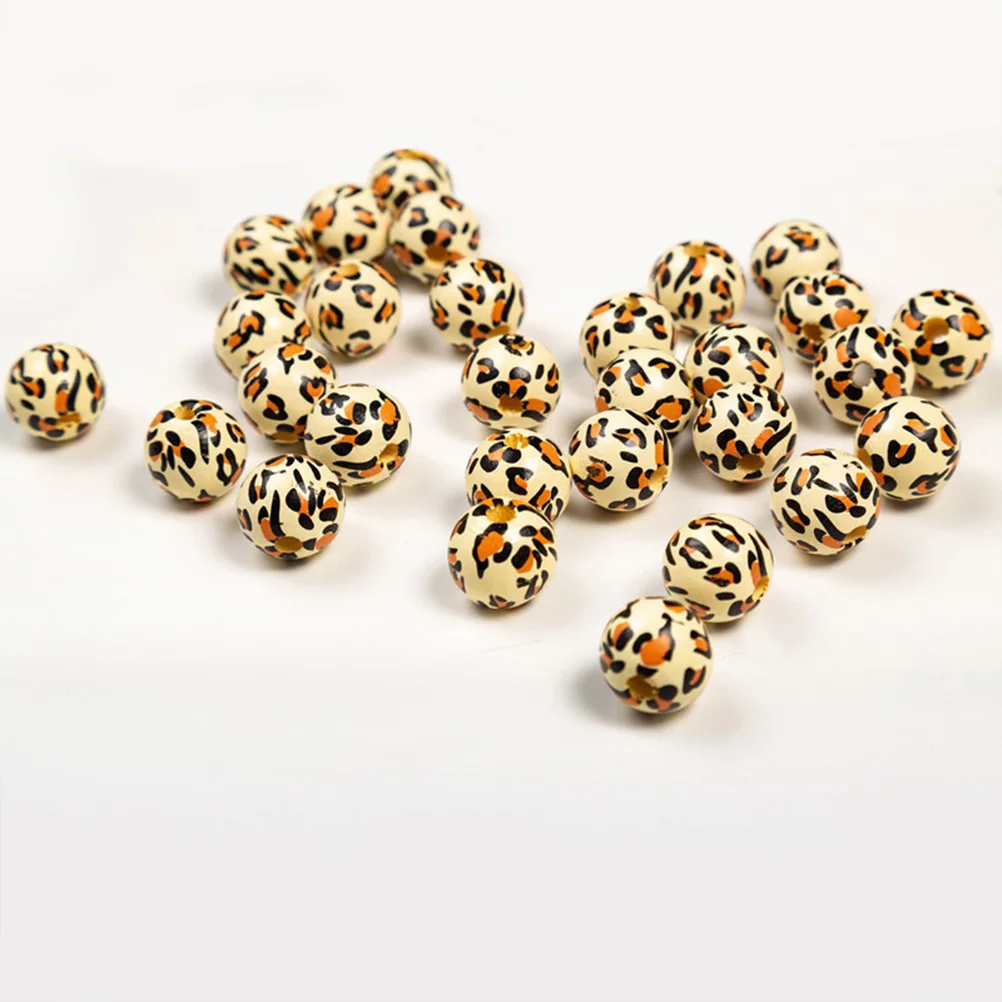 100Pcs High-Class Wood Beads Safe Durable DIY Craft Beads for Jewelry Making and Decorations Bracelet Making Accessories