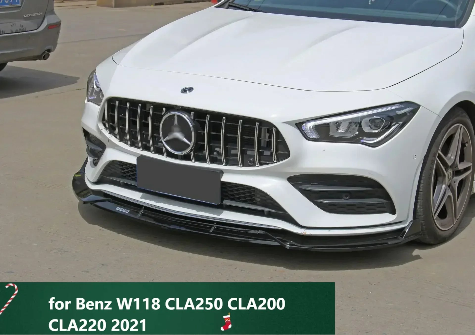 

New！ Front Bumper Splitter for Benz W118 CLA250 CLA200 CLA220 2021 Lip Spoiler Skirt Body Kit Decorative Strip Shovel