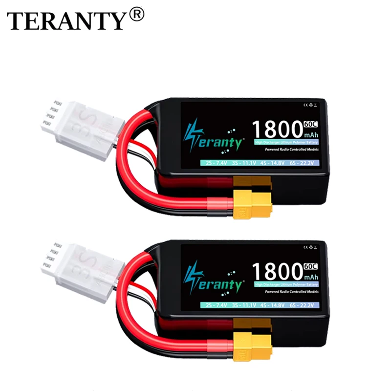 2/4 قطعة بطارية ليبو TERANTY 3S 1800mAh 11.1V 60C مع T XT30 XT60 ل FPV الطائرة بدون طيار قارب RC سيارة سباق هواية نموذج أجزاء
