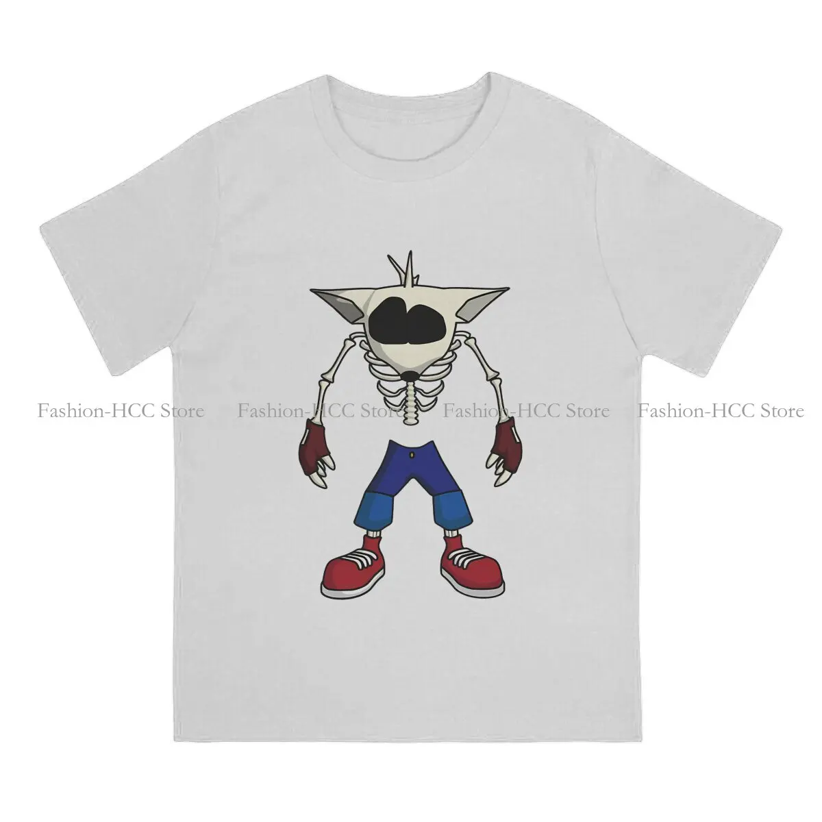 Skele Bandicoot Harajuku Polyester TShirt Crash Bandicoot Style Streetwear Casual T Shirt Men Tee