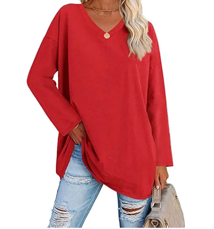 Frauen Langarm T-Shirt Frühling Herbst solide Slim Fit Freizeit hemden weibliche Pullover Basic T-Shirt y2k Kleidung Streetwear Crop Tops – Detail 8