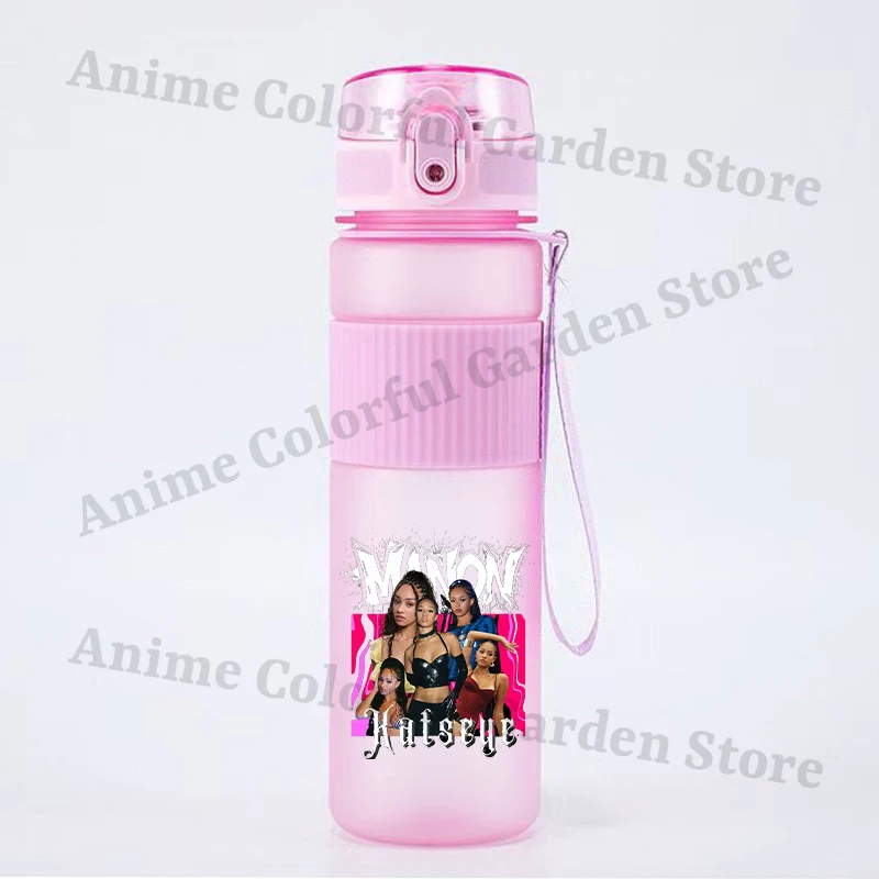 Fashion K POP KATSEYE 550ml Sports Water Cup for Women Anime Cartoon Fashion Water Bottle Boys Girls Portable Good-looking Cups