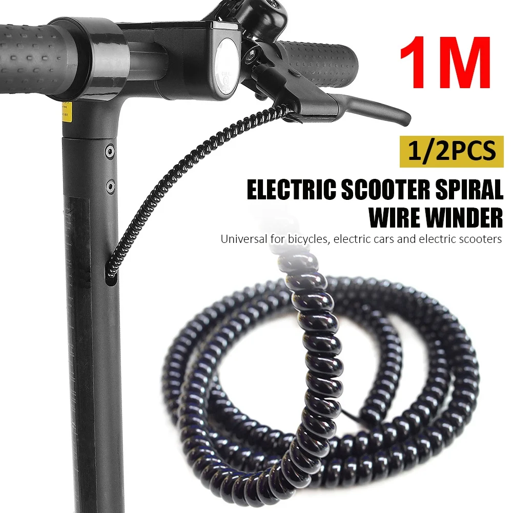 6Pcs 1M E-Bike Cable Pipe Protection Spiral Wrap Winding Cable Wire Protector Cover Tube for Scooter Motorcycle