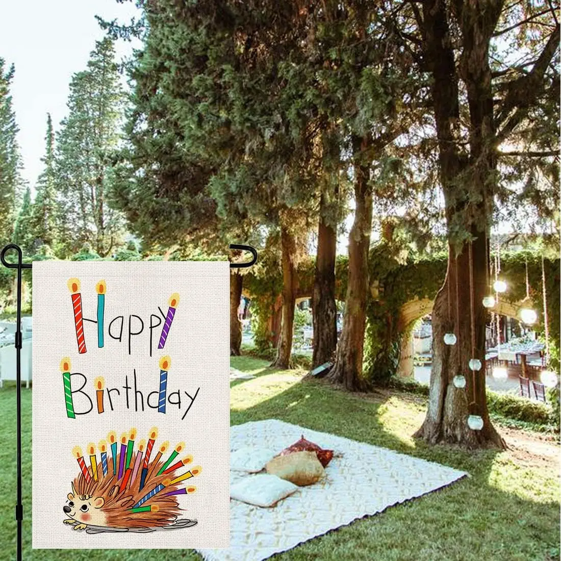 Happy Birthday Garden Flag 12x18 Inch Vertical Double Sided Yard Banner Cartoon Outdoor Decor Signs Birthday Party DF084 KKL yyi