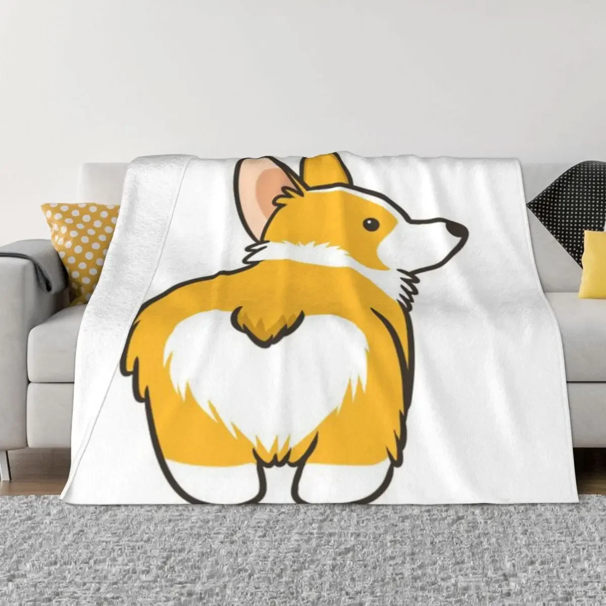 

Cute Corgi Heart But Funny Soft Micro Fleece Blanket for Home Birthday Lover Blankets Gift