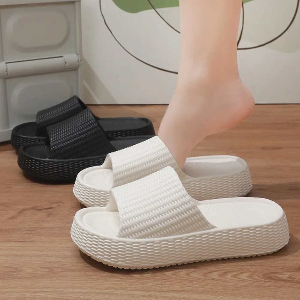

Simple Soft EVA Slippers Women Anti Slip Open-toe Flat Slippers Anti Odor Shoes Bathroom Slippers Home