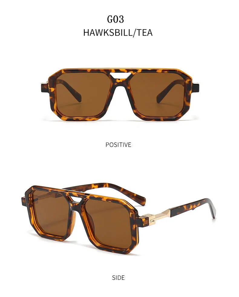 2024 quadratische Sonnenbrille für Männer Vintage-Mode Gläser Sonnenbrille Frauen Trendy Dropshipping Shades Gafas De Sol Hombre Lunette – Detail 14