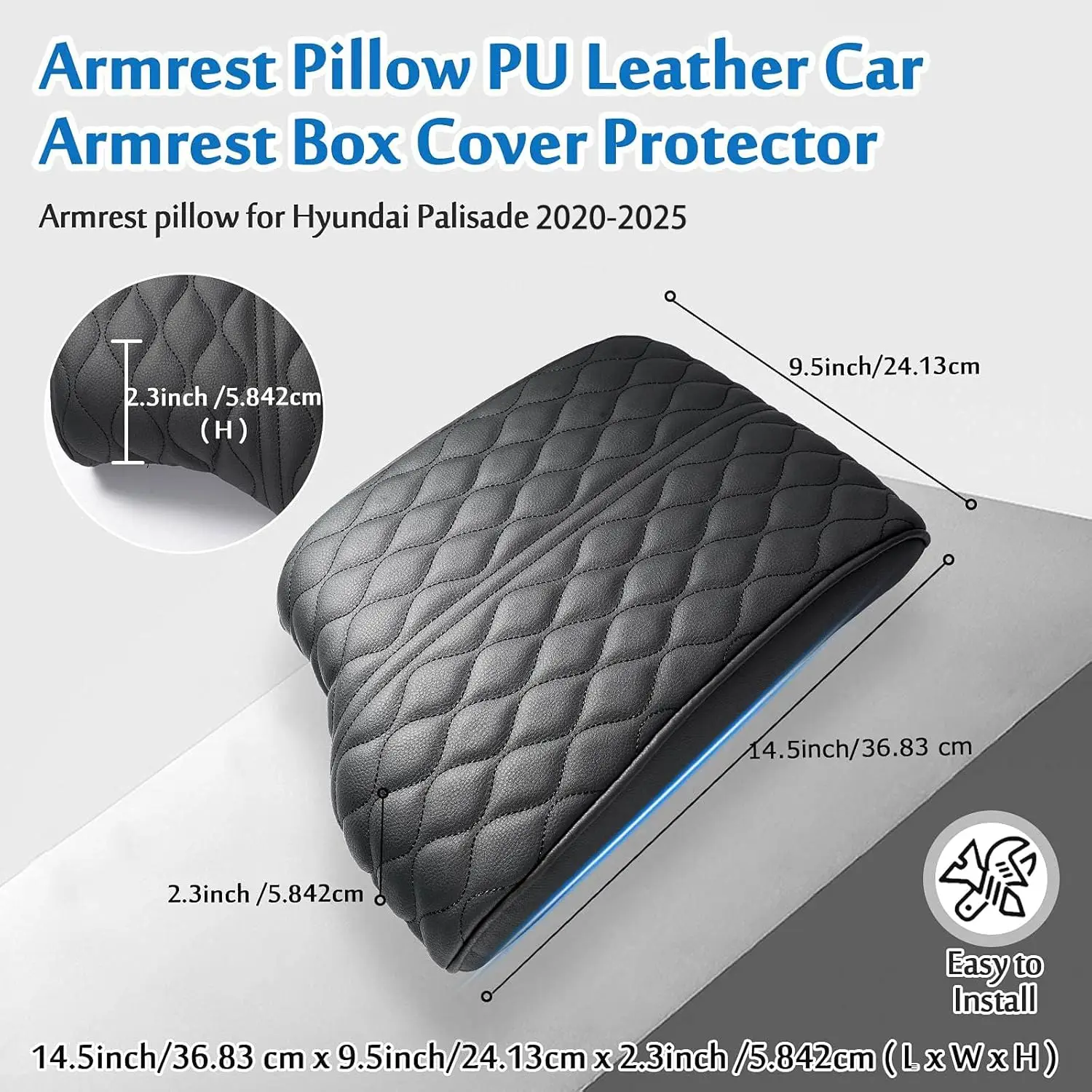 Center Console Cover for Hyundai Palisade 2020 2021 2022 2023 2024 2025 2026 Accessories Armrest Cover Anti-Scratch Middle pad