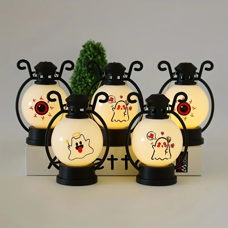 Led Pumpkin Electronic Candle Light Night Light Retro Halloween Wind Lantern Creative Props Festival Decoration Props