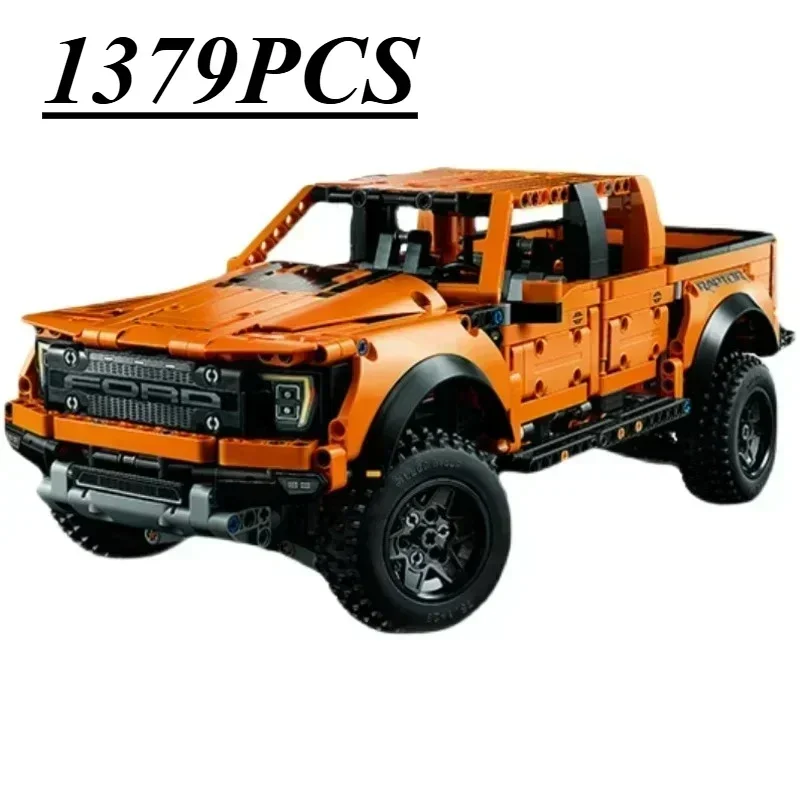 

Technical Truck Car Building Blocks Bricks Pick Up Cross-Country Forded Raptor F150 MOC 42126 Assemble Boys Birthday Party Gift