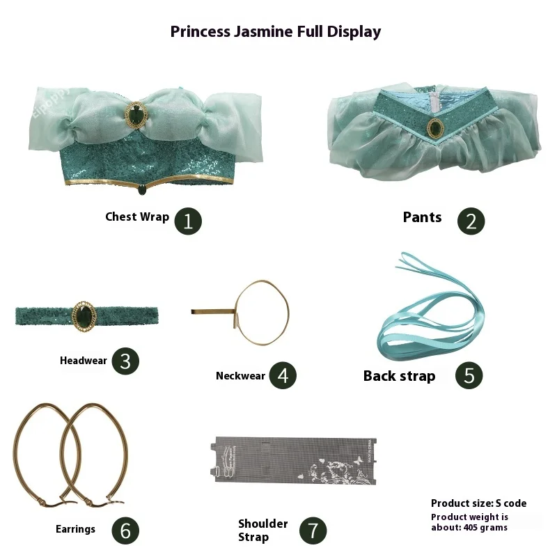 Cosplay Costumes, Adult Performance Costumes, Christmas Ladies\' Birthday Parties, Carnival Jasmine Princess Dresses