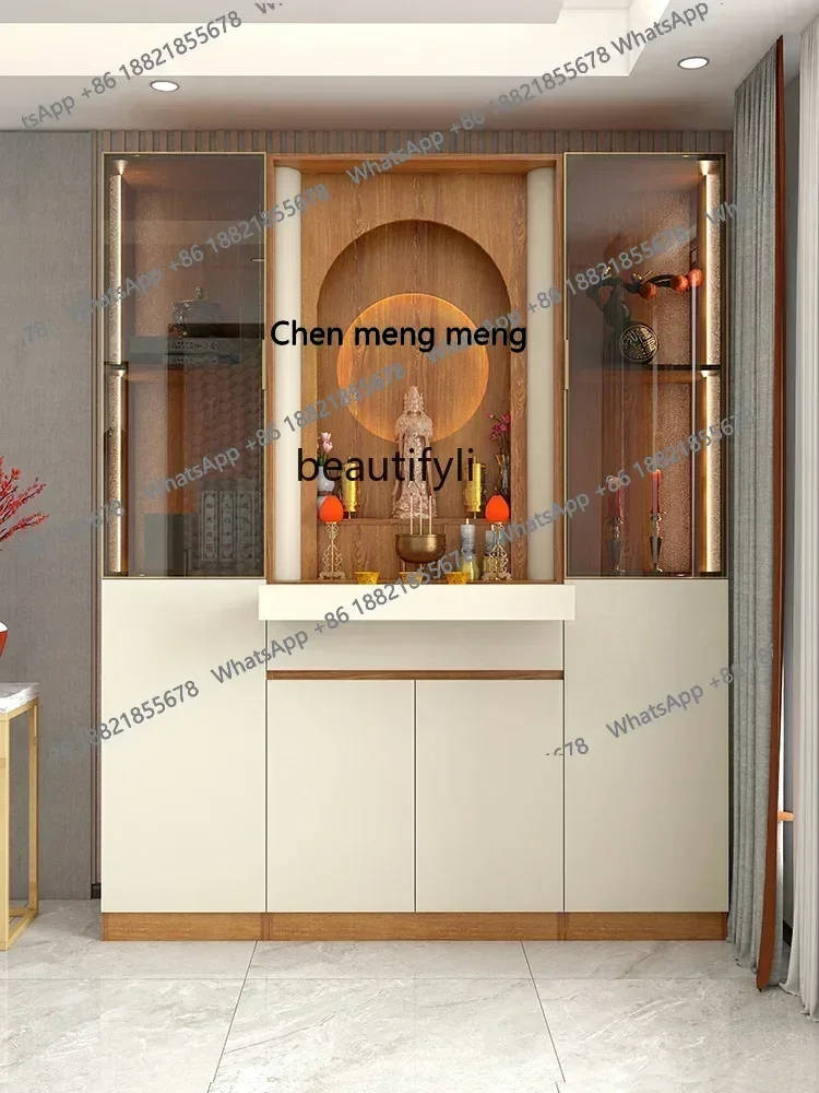 z183  Chinese-stylestanding cabinet for gods and gods, God of Wealth display cabinet, incense and fire altar, table and Buddh