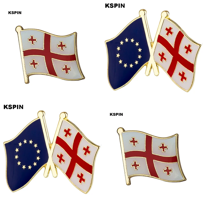 Georgia flag pin lapel pin badge Brooch Icons