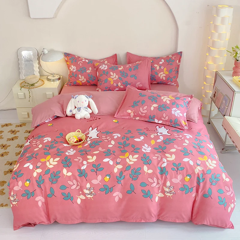 4-piece bedding set comforter set Soft and comfortable  for be suited to four seasons Suitable for the room dormitory