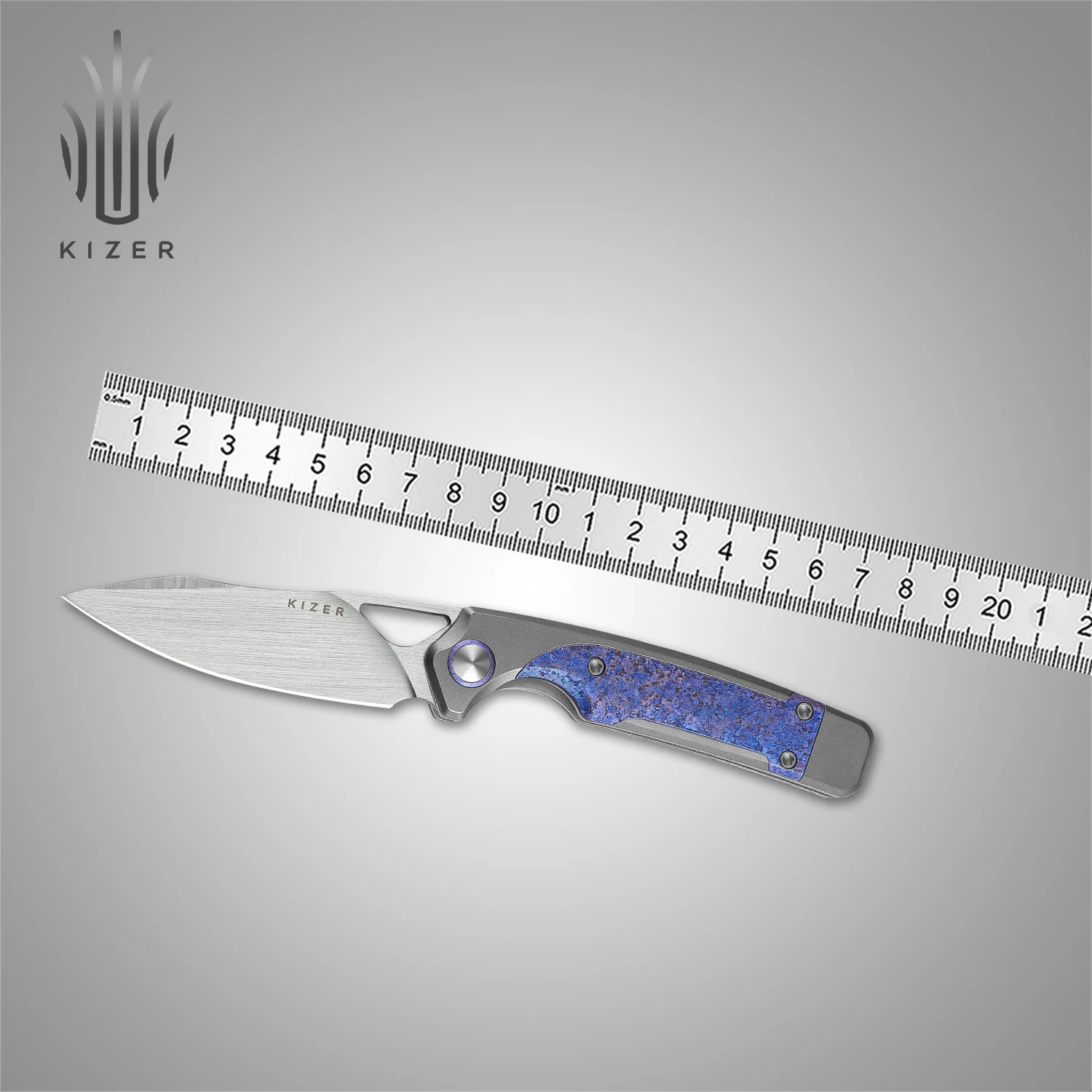 

Kizer Folding Knife Ki3729A1/Ki3729A2/Ki3729A3/Ki3729A4 Ara S45VN/CPM Cruwear Blade Titanium Handle Survival EDC Pocket Knives