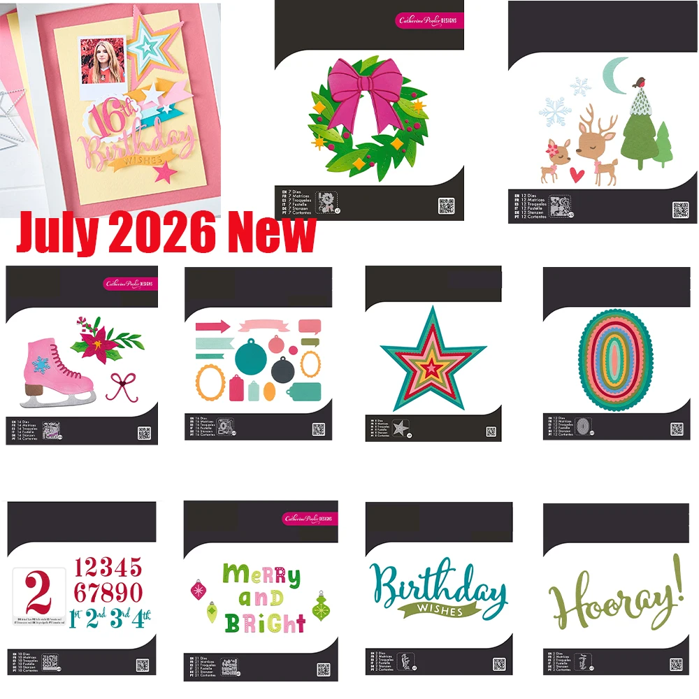 Fancy Ovals Framelits Stanzformen-Set 2026 Neue Scrapbooking-Vorlage Geburtstags-Prägung Grußkarte Handgemachtes Album DIY