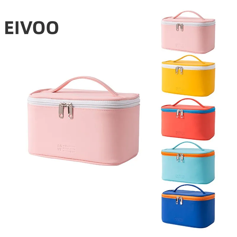 

PU Leather Cosmetic Bag Waterproof Makeup Bag For Women Storage Pouch Large Capacity Travel Toiletries Organizer Washbag Handbag