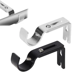 Wall-mounted Curtain Rod Support Extendable Metal Roman Pole Bracket Universal Adjustable Hanging Hook for Bedroom Dormitory