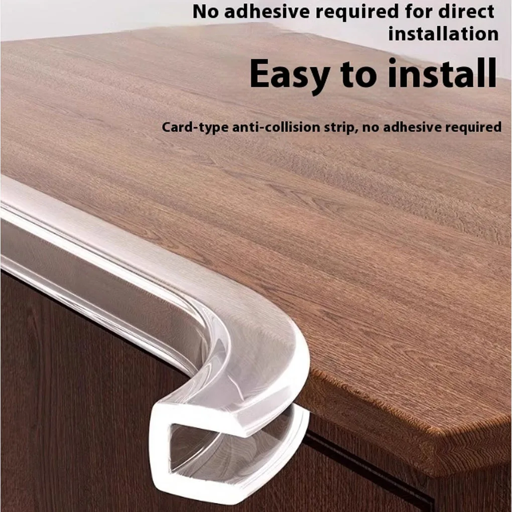 

4m Transparent Silicone Baby Protection Strip Anti-Bumb Kids Safety Table Edge Furniture Guard Corner Protectors
