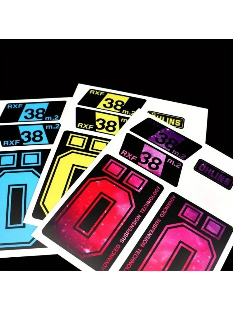 AliExpress NONE 1SET  Custom RXF 38 m.2 & OHLINS Car Motorcycle Stickers, Colorful Decals for Car Bike Suspension Customization
