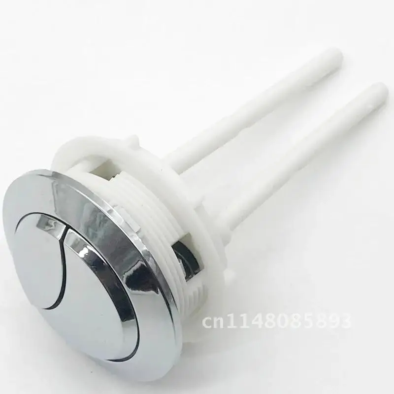 38/48/58mm Universal Toilet Button Toilet Water Tank Flush Dual Push Button Double Crescent Shape With 2 Rods