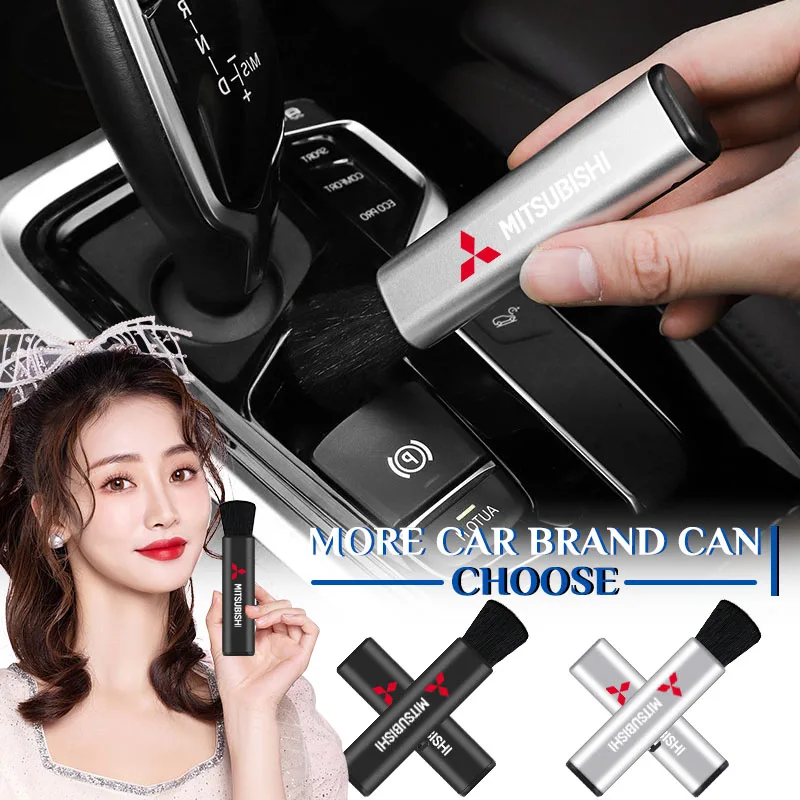 

Car Goods Car Interior Cleaning Brush AMG Badge Telescopic Small Soft Brush Emblem For Mitsubishi ASX Lancer Pajero Outlander