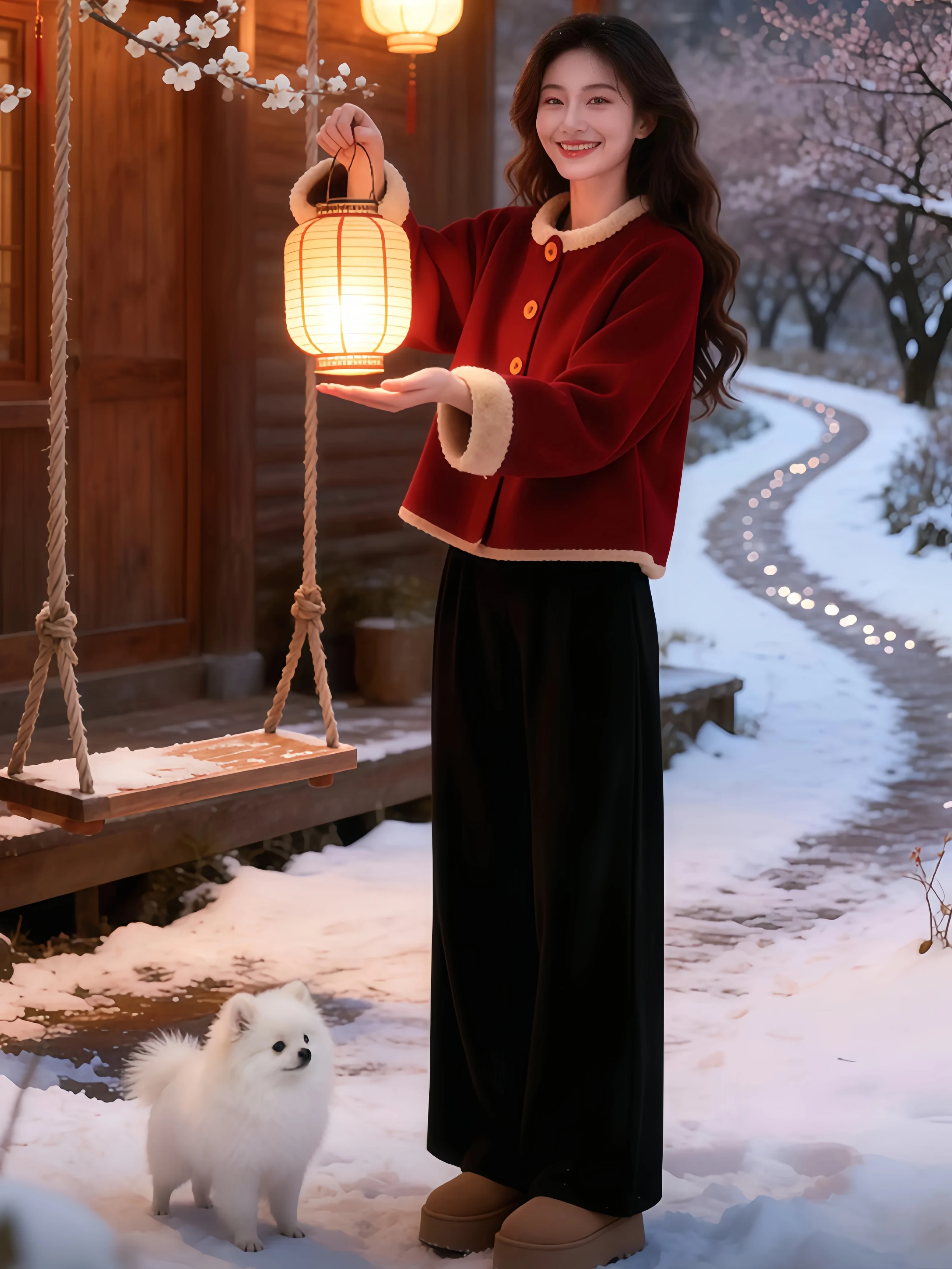 New Chinese Style Woolen Coat 2026 Winter New Fashion High Quality Vintage Top Ladies' Short Outerwear Straight Hem round Neck