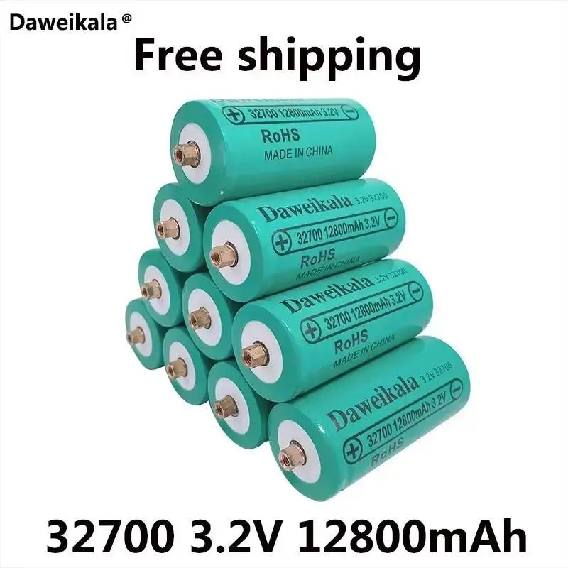 

100% brand new 32700 12800mAh 3.2V lifepo4 rechargeable battery Professional lithium iron phosphate power battery with screws