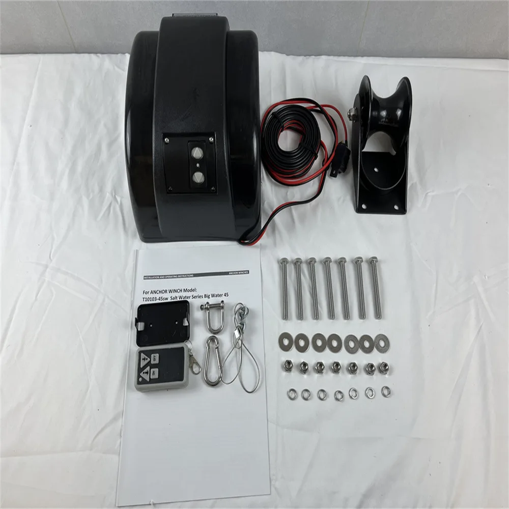 12V Electric Anchor Windlass for Yachts and Boats Suitable for Freshwater Automatic Anchoring Anchor Weight: 21 kg