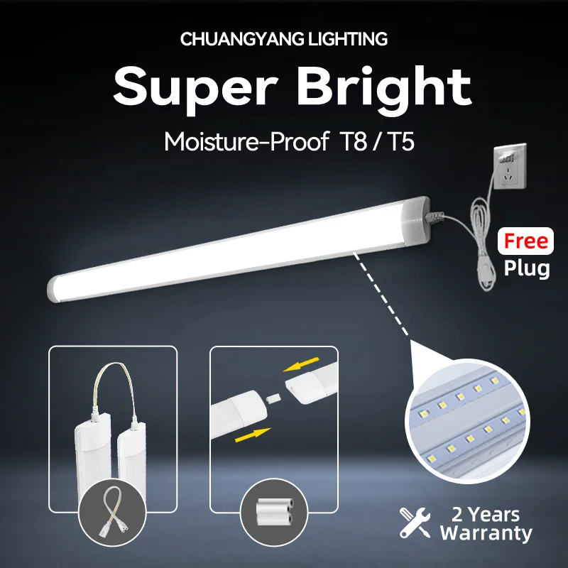 السوبر مشرق ضوء المطبخ الرطوبة واقية تحت أضواء الكابين 50/30 سنتيمتر إضاءة المطبخ 20 واط 10 واط 6 واط Led أنبوبة ضوء T8/5 220 فولت 110 فولت