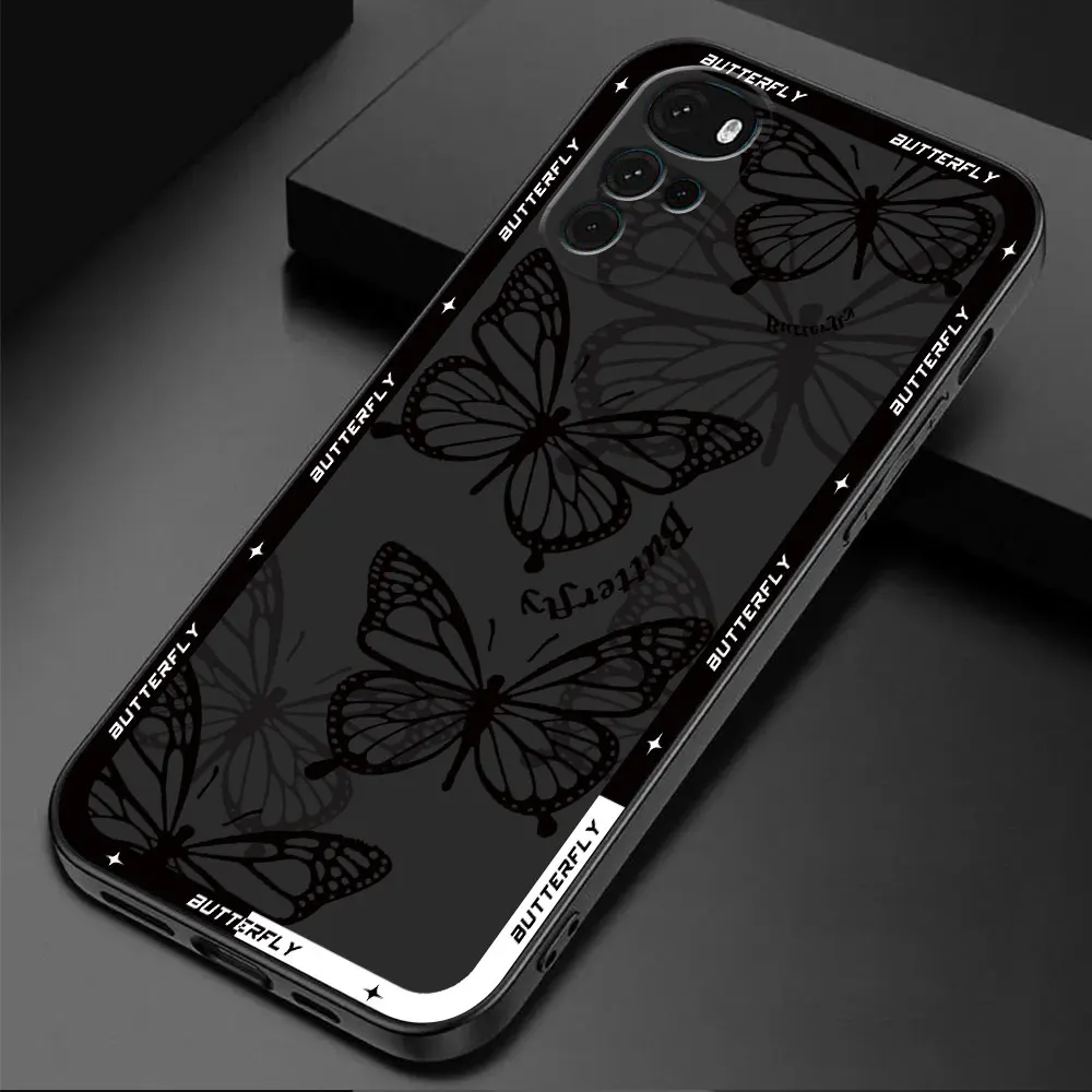 INS Retro Butterfly Phone Case for Motorola Moto G32 G60 G71 G72 G52 G53 G30 G31 G22 G50 G51 G73 G60s Cover Bumper Silicone 