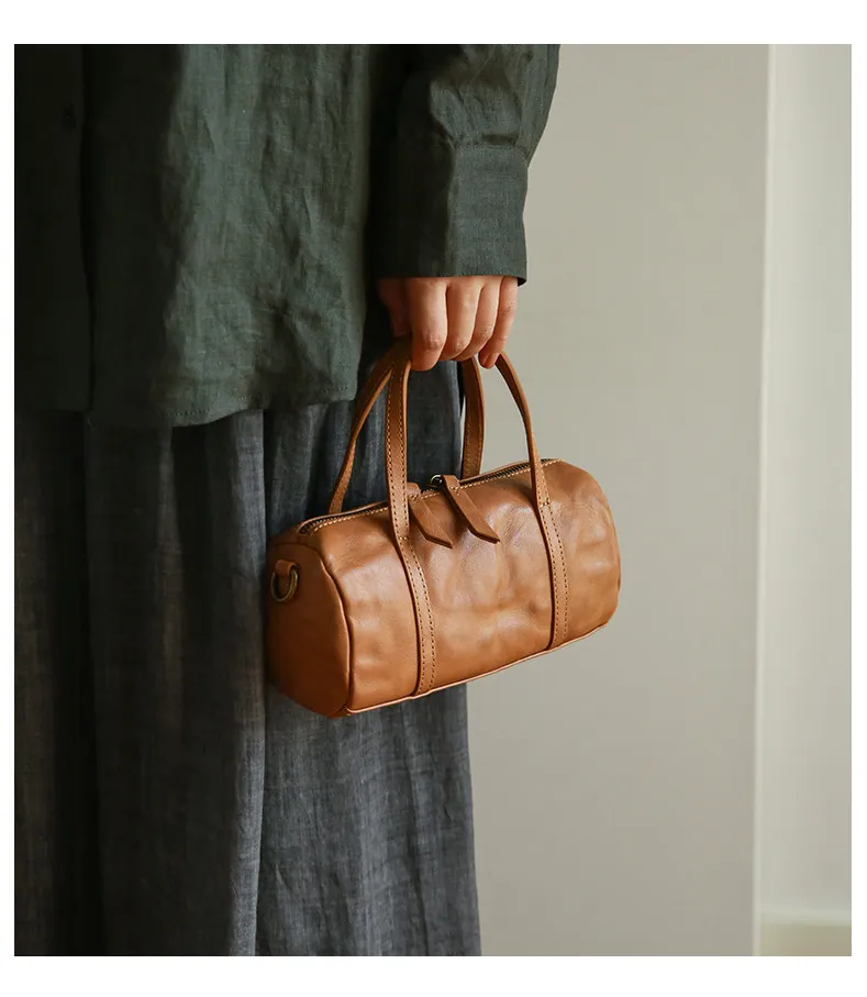 PNDME modische, lässige, handgefertigte Damenhandtasche aus erster Schicht Leder, schlichte, Vintage-Optik, echtes Leder, niedliche Mini-Umhängetasche für Damen – Detail 20