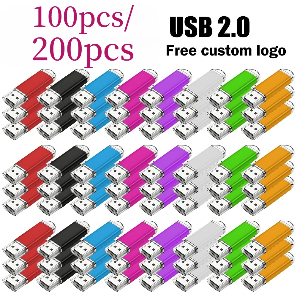 100/200pcs 512mb/4GB/8GB/16GB pendrive 2.0 USB