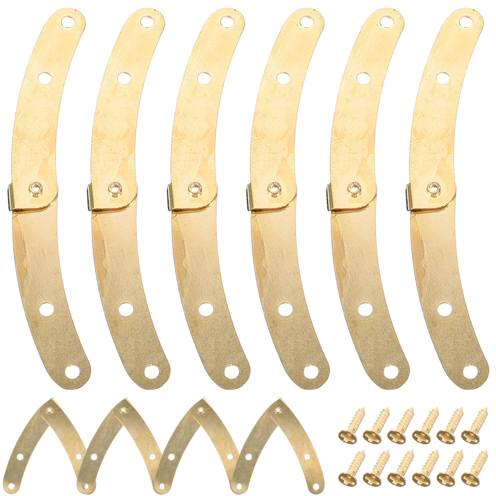 10 Pcs Lid Hinge Support Toy Box Chest Hardware Hinges Heavy Duty Metal Lift and Stay