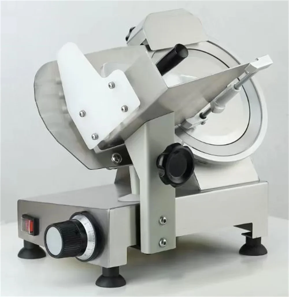 공장 데스크탑 반자동 전기 냉동 고기 슬라이서, 햄 고기 치즈 슬라이싱 절단기, 8 인치, 10 인치, 12 인치